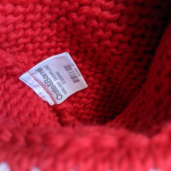 Each* Pier 1 Knitted Fair Isle Pom Pom Stocking /Crate & Barrel Snowflake - Picture 10 of 13